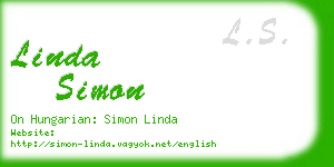 linda simon business card